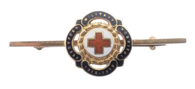 WWI FIRST WORLD WAR 9CT GOLD MILITARY HOSPITAL BROOCH