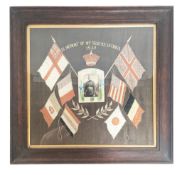WWI FIRST WORLD WAR EMBROIDERY PANEL - GLOUCESTER REGIMENT