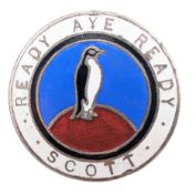 ANTARCTIC EXPLORATION - TERA NOVA EXPEDITION - CAPTAIN SCOTT ENAMEL BADGE