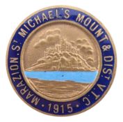 WWI INTEREST - ST MICHAEL'S MOUNT VOLUNTEER TRAINING CORPS BADGE