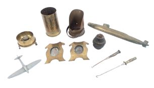COLLECTION OF FIRST & SECOND WORLD WAR TRENCH ART