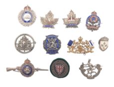 COLLECTION OF FIRST WORLD WAR CANADIAN SWEETHEART BROOCHES