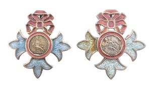 ORDER OF THE BRITISH EMPIRE - NORMAN GRANT HALLMARKED SILVER BROOCHES