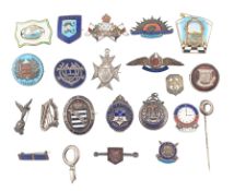 SILVER BADGES - COLLECTION OF ASSORTED INCLUDING MILITARY INTEREST