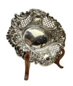 19TH CENTURY VICTORIAN HALLMARKED SILVER BON BON DISH