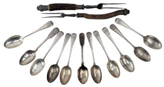 COLLECTION OF 11 PIECES VICTORIAN HALLMARKED SILVER TABLE SPOONS