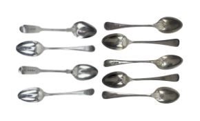 GEORGE III HALLMARKED SILVER TEASPOONS & OTHER TEASPOONS