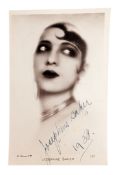 ENTERTAINERS - JOSEPHINE BAKER (D.1975) - SCARCE SIGNED POSTCARD