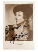 DANCERS - LA ARGENTINA (D.1936) - SCARCE SIGNED POSTCARD PHOTOGRAPH