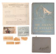 1953 BRITISH MOUNT EVEREST EXPEDITION - ALBUM OF AUTOGRAPHS + PROVENANCE