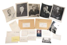 AMERICAN POLITICS - COLLECTION OF AUTOGRAPHS OF VARIOUS SENATORS ETC