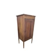 EDWARDIAN MAHOGANY LINE INLAID PEDESTAL CABINET