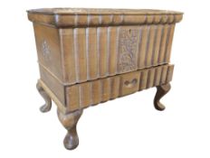 20TH CENTURY HARDWOOD SEWING BOX CHEST