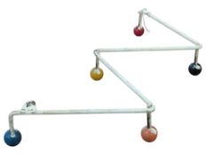 MID 20TH CENTURY RETRO WIREWORK SPUTNIK ATOMIC WALL COAT RACK
