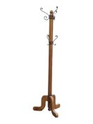 VINTAGE 20TH CENTURY MEXICAN PINE HALL COAT RACK STAND