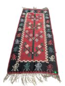 VINTAGE 20TH CENTURY HAND KNOTTED BOSNIAN KILIM CARPET FLOOR RUG