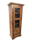 BRITISH MODERN DESIGN - CONTEMPORARY HARDWOOD PEDESTAL BOOKCASE CABINET