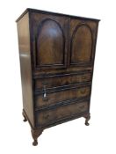 LATE 19TH CENTURY QUEEN ANNE FIGURED WALNT TALLBOY