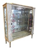 RETRO MID 20TH CENTURY 1960S FORMICA DISPLAY CABINET