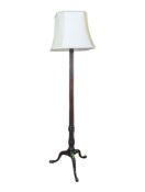 EARLY 20TH CENTURY MAHOGANY FLOOR STANDARD LAMP