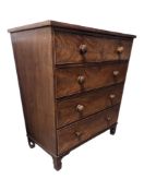 VICTORIAN 19TH CENTURY MAHOGANY CHEST OF DRAWERS