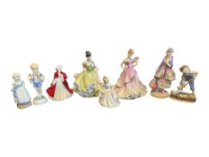COLLECTION ROYAL WORCESTER & ROYAL DOULTON PORCELAIN FIGURES