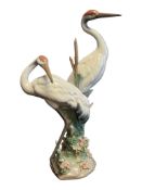 LLADRO - LATE 20TH CENTURY PORCELAIN COURTING CRANES MODEL 1611 FIGURE