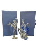 SWAROVSKI - TWO 21ST CENTURY CRYSTAL GLASS MAGIC OF DANCE BOXED FIGURES