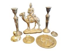 COLLECTION OF 20TH CENTURY MILITARY INTEREST BRASS WARE