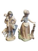 LLADRO & NAO - TWO 20TH CENTURY VINTAGE PORCELAIN FIGURES