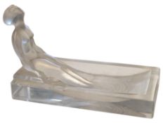 DESNA CRYSTAL - VINTAGE 20TH CENTURY LALIQUE STYLE ART DECO GLASS NUDE FIGURE
