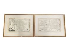 TWO 19TH CENTURY FRAMED MAP ENGRAVINGS PUBLISHED BY ALEX HOGG