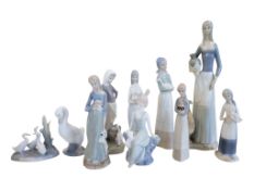 COLLECTION OF 20TH CENTURY VINTAGE SPANISH PORCELAIN FIGURES