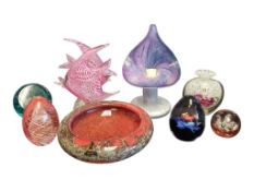 COLLECTION OF LATE 20TH CENTURY STUDIO ART GLASS