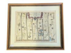 JOHN OGILBY (1600-1676) - 17TH CENTURY MAP ENGRAVING OF LONDON TO POOL