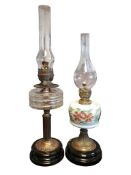 TWO 19TH CENTURY VICTORIAN OIL LAMPS