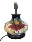 LATE 20TH CENTURY MOORCROFT CERAMIC LAMP BASE