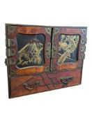 19TH CENTURY JAPANESE MEIJI PERIOD PARQUETRY TABLE CABINET