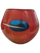 NORMAN STUART CLARKE (1944) - MODERN STUDIO ART GLASS VASE