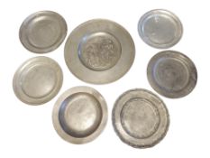 COLLECTION OF 18TH & 19TH CENTURY PEWTER PLATES