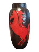 LARGE WEST GERMAN MID CENTURY POTTERY VASE