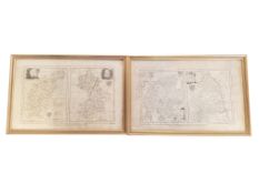 AFTER THOMAS CONDER (1747 - 1831) - TWO LATE 18TH CENTURY FRAMED MAPS