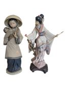 LLADRO - TWO LATE 20TH CENTURY PORCELAIN FIGURES