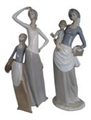 NAO BY LLADRO - TWO LATE 20TH CENTURY PORCELAIN GROUP FIGURES