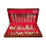 MID CENTURY REGALIA SILVER PLATED CANTEEN OF CUTLERY