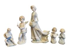 COLLECTION OF LATE 20TH CENTURY LLADRO & OTHER PORCELAIN FIGURES