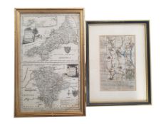 TWO 18TH CENTURY MAPS OF SOUTH WEST ENGLAND