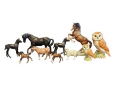 BESWICK & ROYAL DOULTON - COLLECTION OF LATE 20TH CENTURY PORCELAIN ANIMAL FIGURES