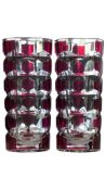 J G DURAND - LUMINARC - TWO MID CENTURY STUDIO ART GLASS VASES