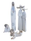 LLADRO - COLLECTION OF FOUR LATE 20TH CENTURY PORCELAIN FIGURES